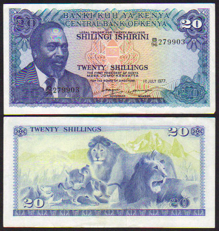 1977 Kenya 20 Shillings L000340